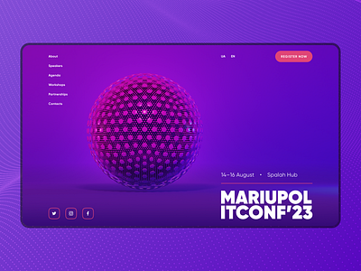 IT Conference Concept 3d concept ui website