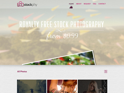 stockphy v1 clean images modern photography site stock template