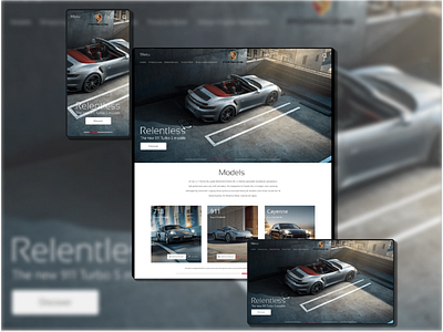 Porsche AG interface mobile app ui ux web webdesign