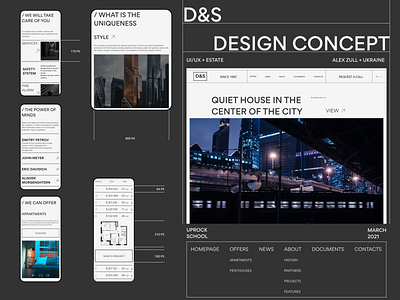 D&G Estate Design Concept adaptive behance concept estate interface landing mobile ui ux webdesign webpage