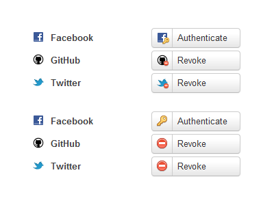 Service Buttons button fatcow icons oauth service social