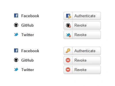 Service Buttons button fatcow icons oauth service social