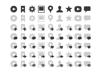 My First Icons gray icons social