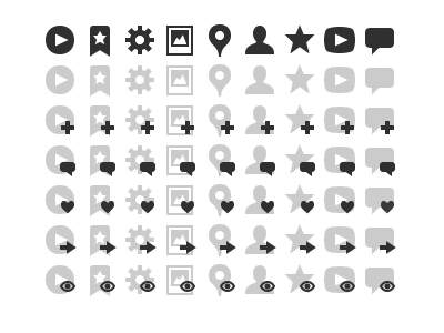 My First Icons v0.2 gray icons social