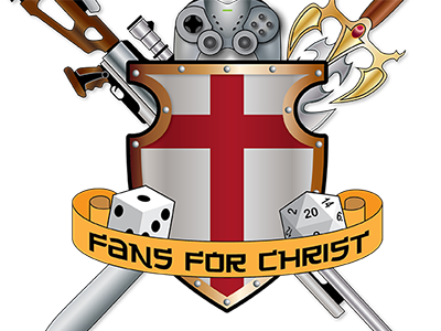 Fans for Christ coat of arms gaming illustrator logo