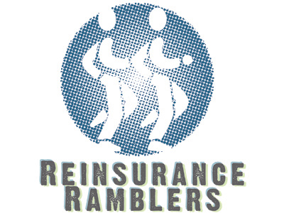 Reinsurance Ramblers ai charity design illustration logo walkers
