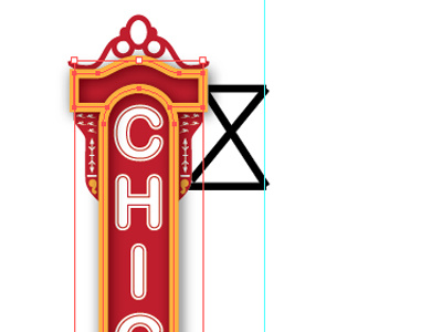 Chicago Theater ai chicago e vite illustration vectors