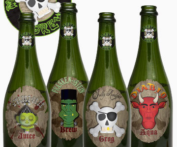 Monster Brew bottles brew illustration labels monster