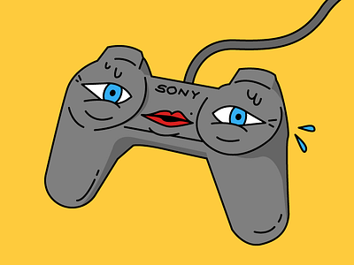 Gr8nes Aw8s controller greatness awaits playstation ps1 scary sexy sweaty those eyes weird