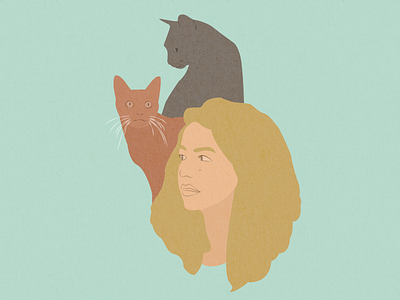 Girl and Cats