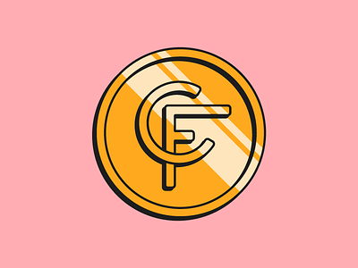 Coinfinds Logo 2d cash coin line money shiny