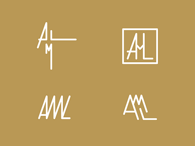 AML Wedding Design lettering letters lines logo minimal monogram simple wedding