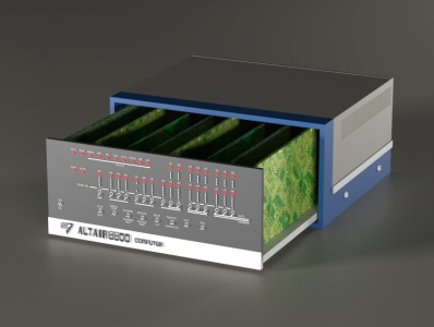 MITS Altair 8800 art c4d redshift