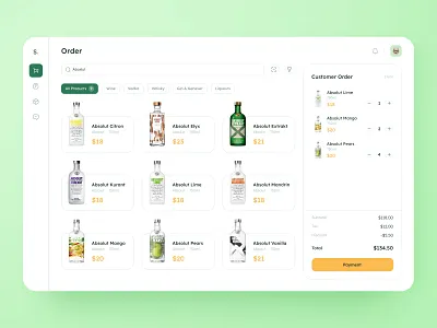 Semo. - POS System for Liquor Store booze dashboard desktop desktop app green linear liquor store management minimal mobile point of sale pos pos app saas saas system store management store ui web design wine yellow