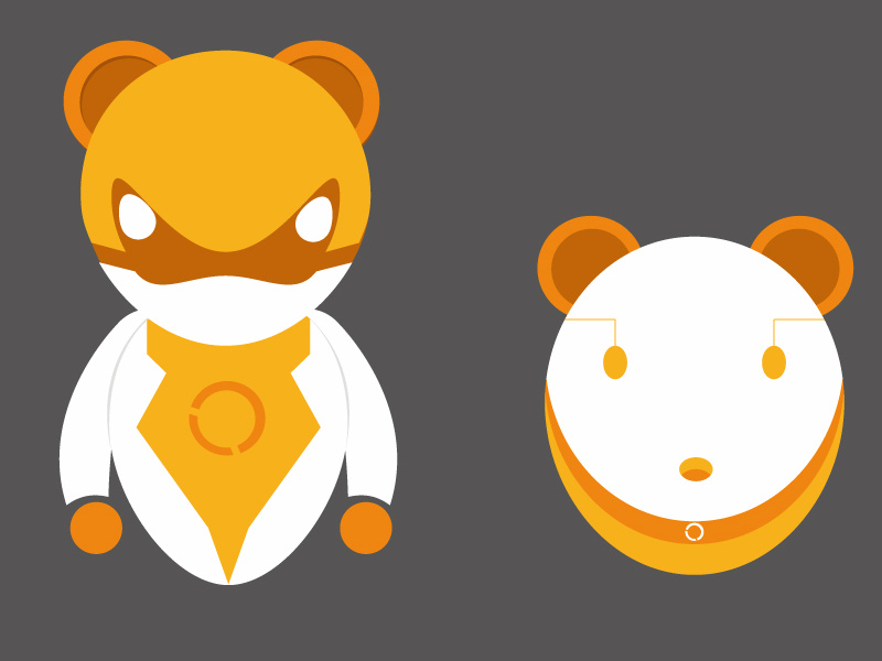 Maskot Infection Studio minimal logo vector illustration flat design