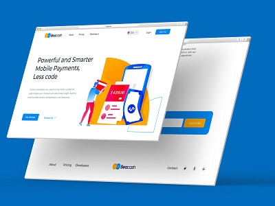 Beacash Landing page design inspiration landing page ui ui ux web website