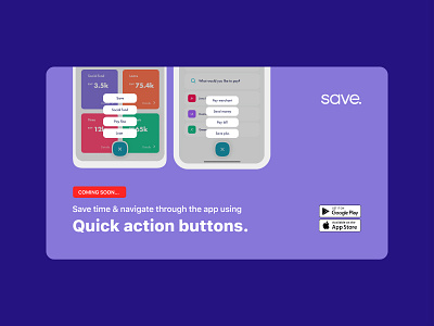 Quick action buttons feature