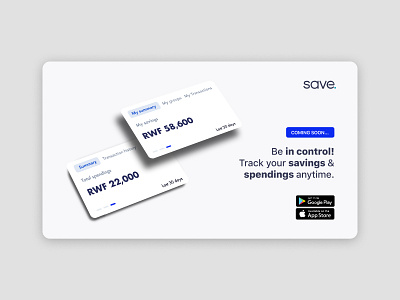 Savings & spendings cards app design inspiration save tech uiux ux