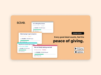 Save plus donation cards design save plus save plus social media ux ui
