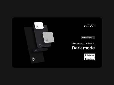 Save Dark mode colors app dark mode dark theme design social media technology uiux