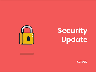 Security update notice animation design motion graphics security