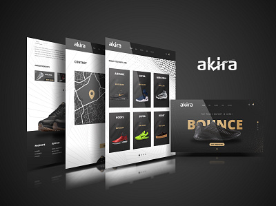 Akira Web Pages eco fashion ui ux website