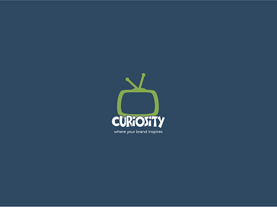 curiosity logo brand logo logodesign tv