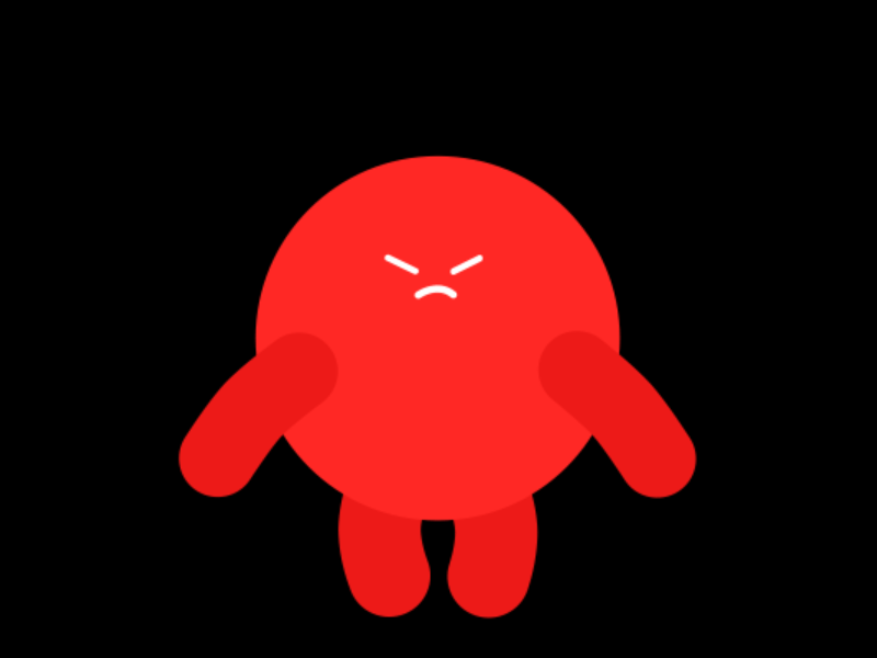 Angry character animation