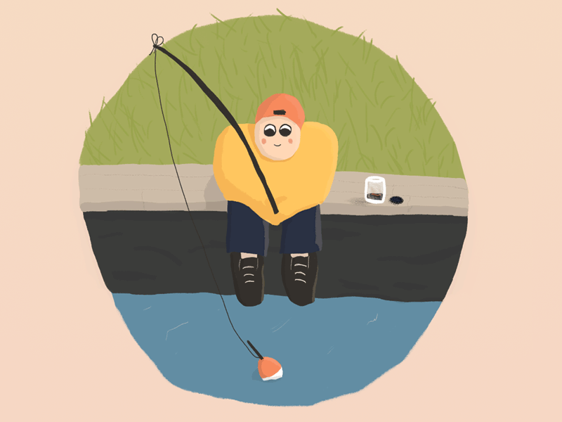 Cute fishing animation