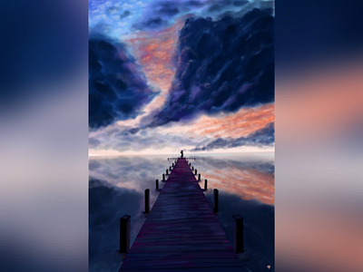 To the clouds conceptart landscape