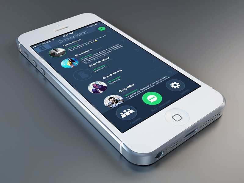 WhatsApp messenger iphone redesign by Lukáš Vilkus on Dribbble