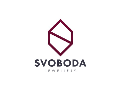 Svoboda Glass Jewellery brand design geometric glass jewellery logo symbol
