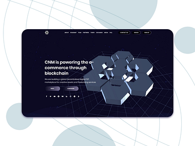 Landing page for crypto project