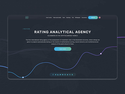 Landing page for Agency branding flat ui web website