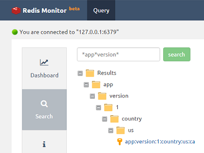 Search Tree folder structure redis redis monitor tree web web app