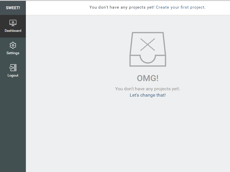 No projects page sweet-app no-projects project-management project