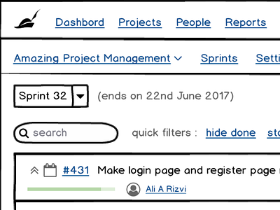 First attempt at using Balsamiq Mockups