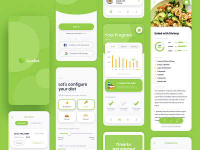 Healthy food mobile app design