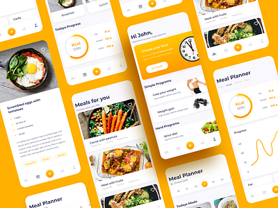 The personal nutritionist in your smartphone clean ui colorful design design studio equal food and drink food app mobile app mobile design mobile ui ui ux ux ui