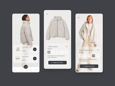 Fashion app for searching clothes ai app cart clothes clothing design equal mobile mobile app mobile app design mobile design mobile ui shopping shopping cart ui ux uxui