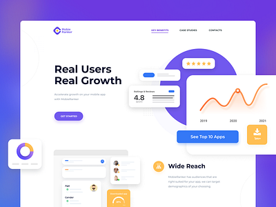 Landing Page for application promotion service charts design equal illustration landing page design mobile mobile app mobile app design mobile design mobile ui service services ui ui design uidesign uiux user interface userinterface ux web