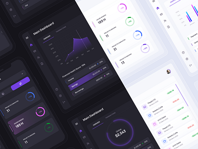 Dark mode for a FinTech credit project creditcard dark mode dashboard design equal finance app finances financial dashboard fintech fintech app freelancers mobile payments product tablet transactions user experience userinterface uxui web app