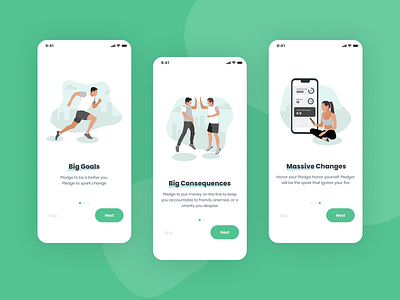 Onboarding screens for the fitness app application clean ui design equal fitness fitness app healthy lifestyle illustration mobile mobile app mobile app design mobile design onboarding onboarding illustration ui userexperience userinterface ux