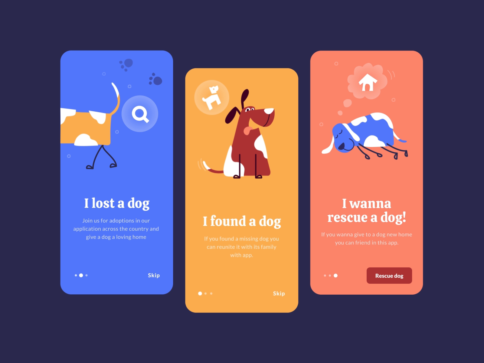 Rescue Dog Mobile App Animation By Equal On Dribbble