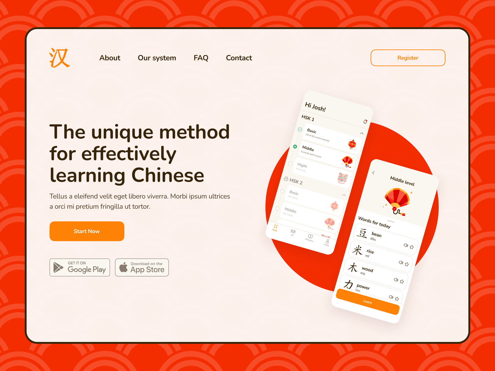 Chinese language learning by Equal on Dribbble