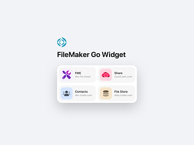iOS FileMaker Go Widget Concept claris claris connect design filemaker filemaker go filemaker pro filemaker server ios ios 14 ios 14 widget ios widget sketch ui ux widget