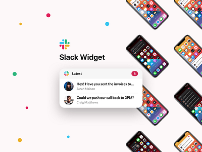 iOS Slack Widget Concept communication concept design ios sketch slack slack app teams ui ux widget