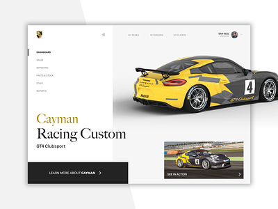 Porsche System - FileMaker Dashboard app car cars cayman dashboard design filemaker gt4 porsche racing sketch task tasks ui ux web