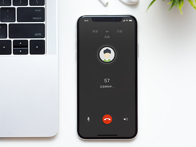 Phone translation call UI ios iphonex ui ux 应用