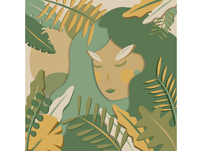 Fairy Green character design flat illustration graphic artwork
